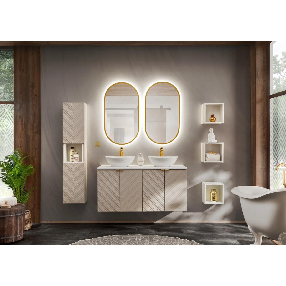 Szafka łazienkowa VIVA CASHMERE 2D 30 cm kaszmirowy mat