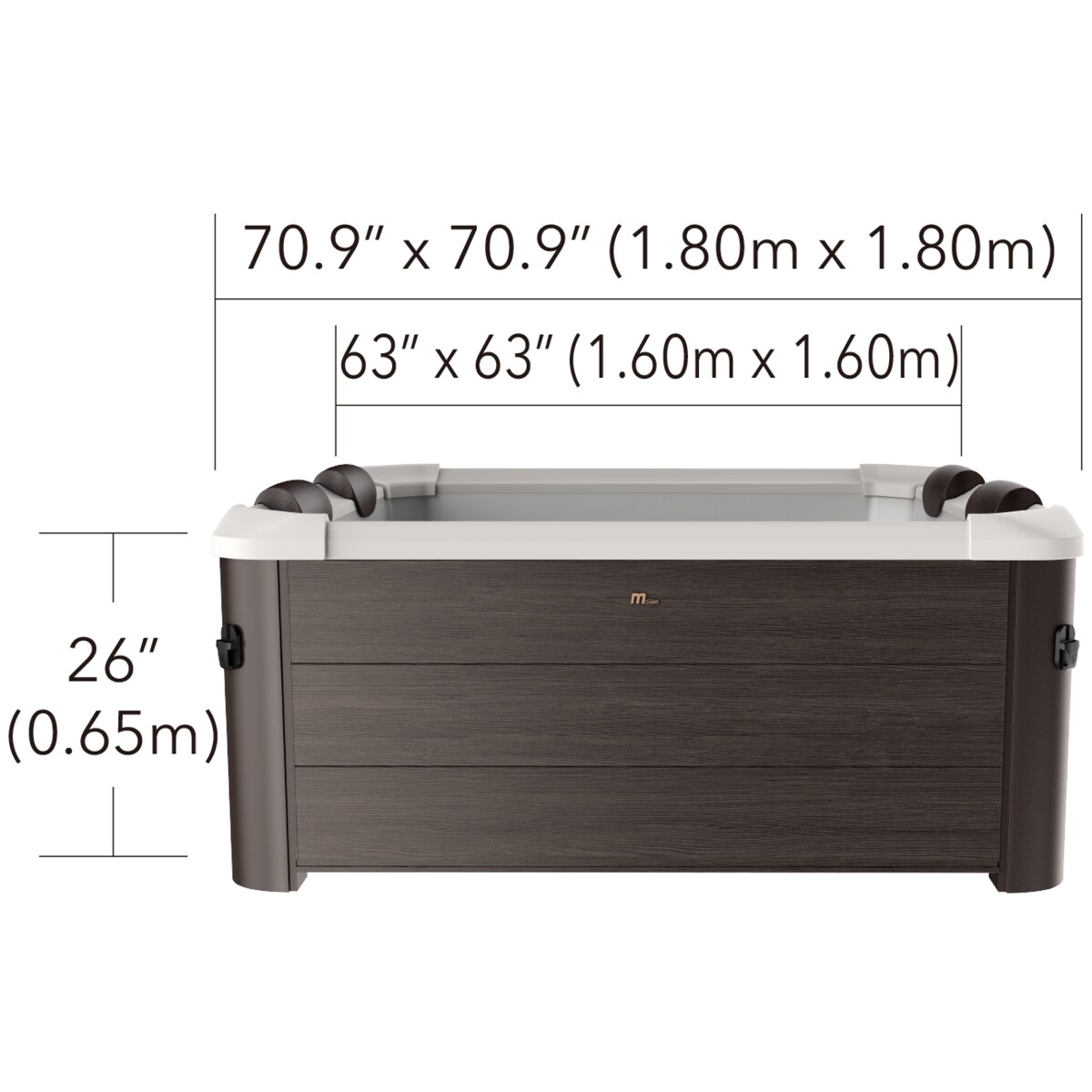 Basen z hydromasażem mSpa Tribeca 6 osobowe SPA panelowe ogrodowe 850l Wi-Fi