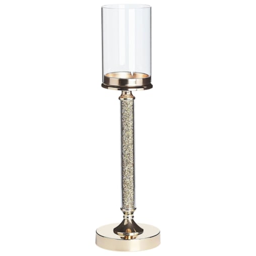 Świecznik szklany 48 cm złoty ABBEVILLE