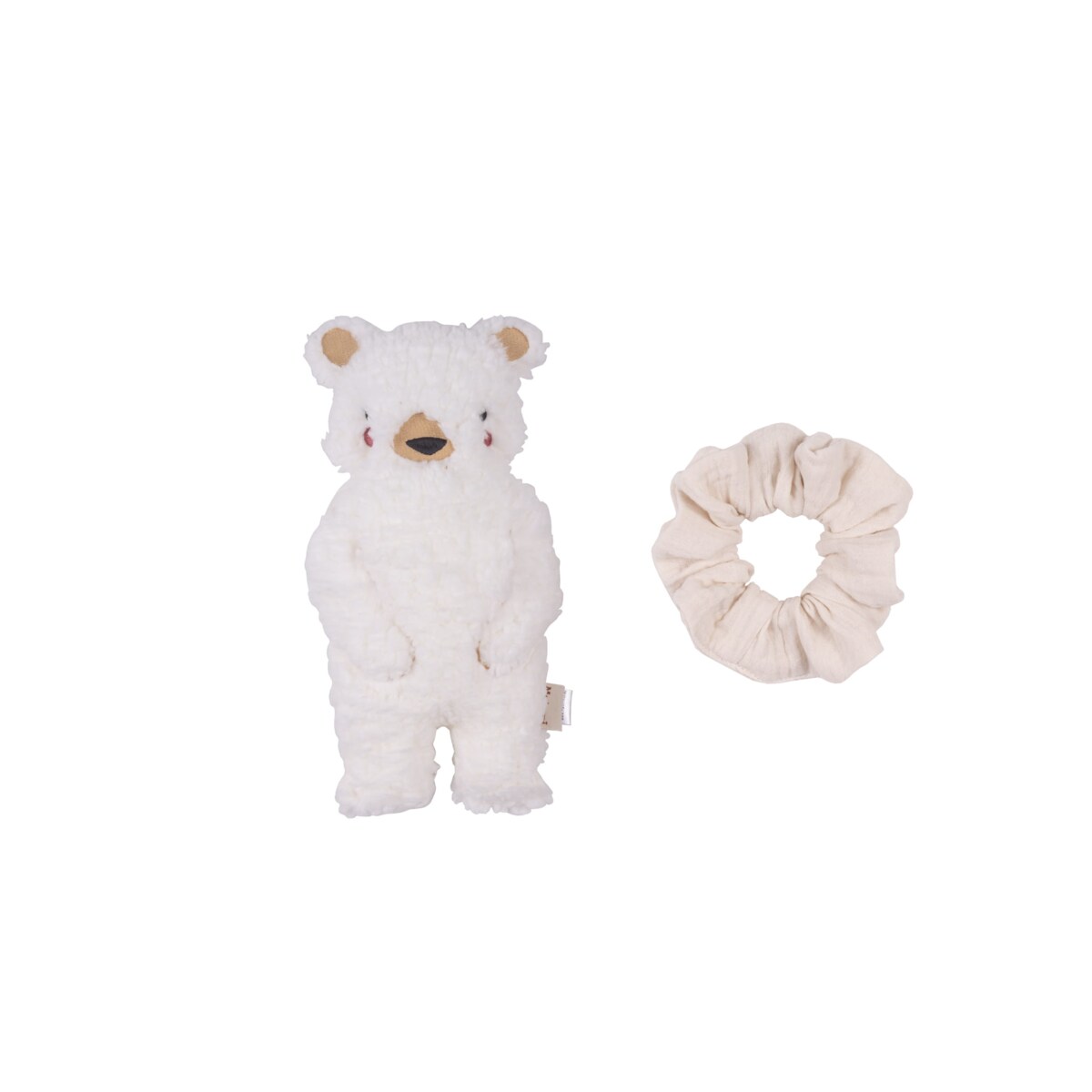 Przytulanka misiek z frotką ecru