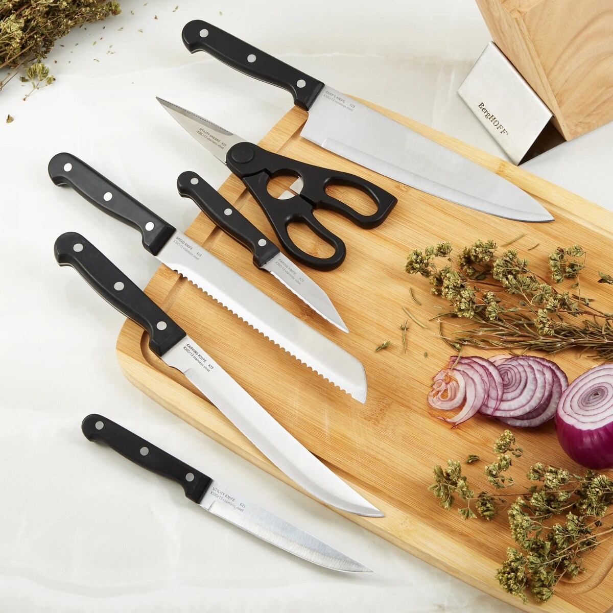 Zestaw noży ze stali nierdzewnej w bloku 7-el. Pica BergHOFF