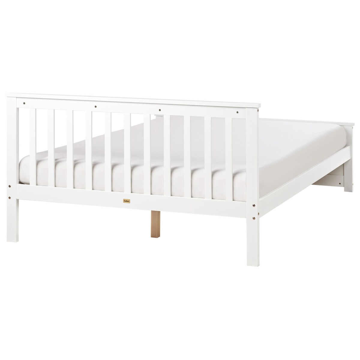 Łóżko OLENDON 140 x 200 cm Drewno Biały