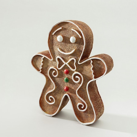 Figurka dekoracyjna Gingerbread Man I 25x7x30 cm boże narodzenie, święta, świąteczne, brązowy, 25x7x30 cm
