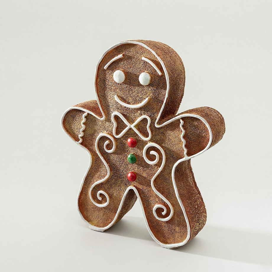 Figurka dekoracyjna Gingerbread Man I 25x7x30 cm boże narodzenie, święta, świąteczne, brązowy, 25x7x30 cm