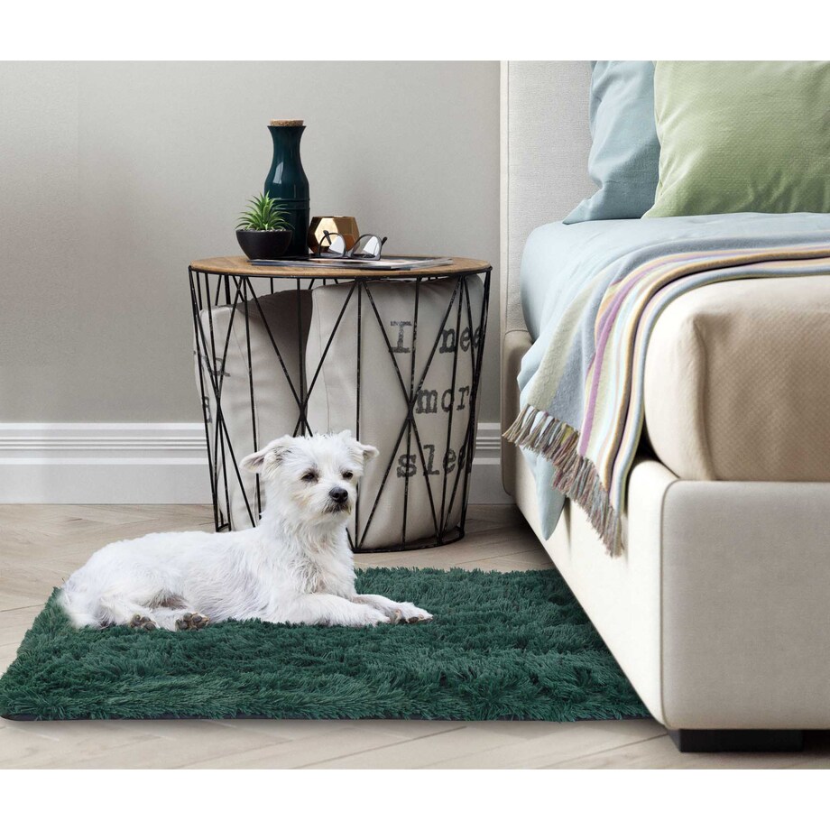 Dywan Shaggy Futrzany Pluszowy Antypoślizgowy Do Salonu Pokoju 80X120 Cm
