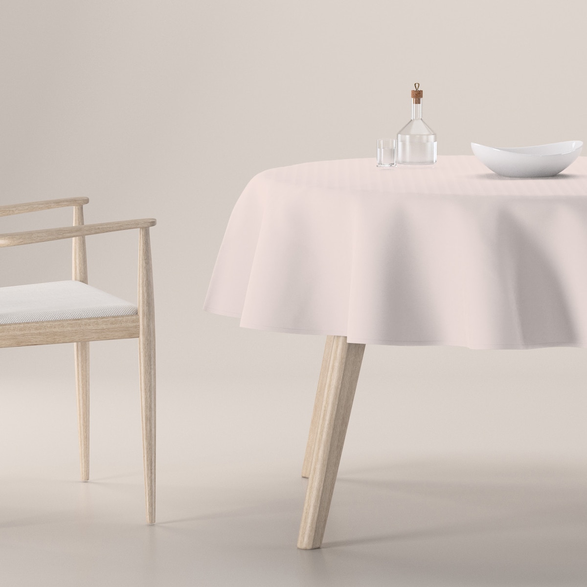 Obrus okrągły 160 x 160 cm ecru