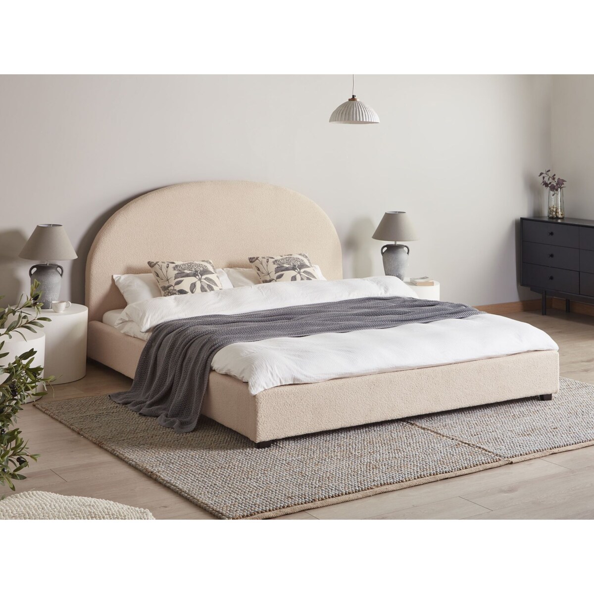 Łóżko wodne Boucle VAUCLUSE 180 x 200 cm Beżowy