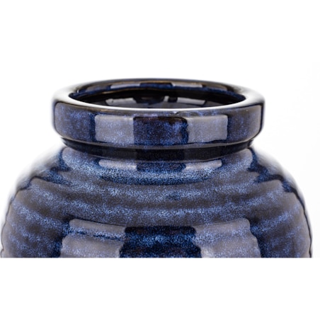 Wazon ceramiczny 31x17x17 cm MEEKE niebieski