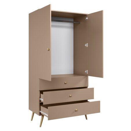 Szafa z szufladami i drążkiem w stylu Boho - Macciato