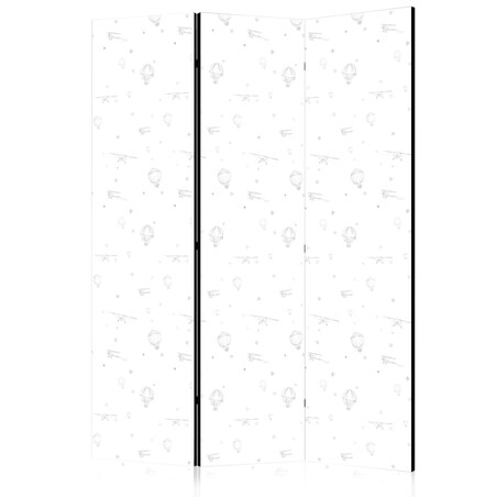 Parawan dwustronny Dla dzieci 135x172 cm 3-częściowy czarny