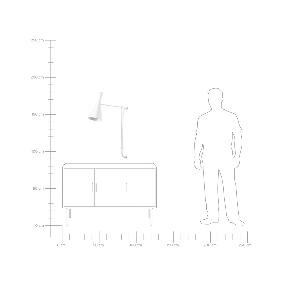Lampa ścienna MARISA Regulowana Metal Biały
