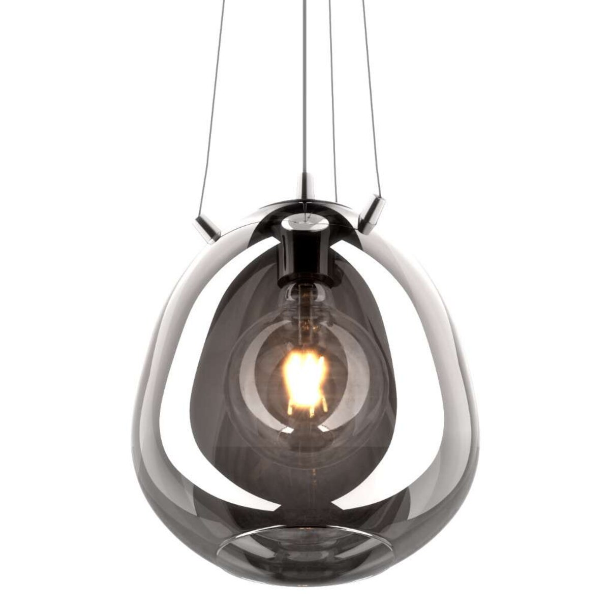 LAMPA wisząca MOON P19066B-D25 Zumaline szklana OPRAWA skandynawski ZWIS hygge loftowy chrom lustrzany