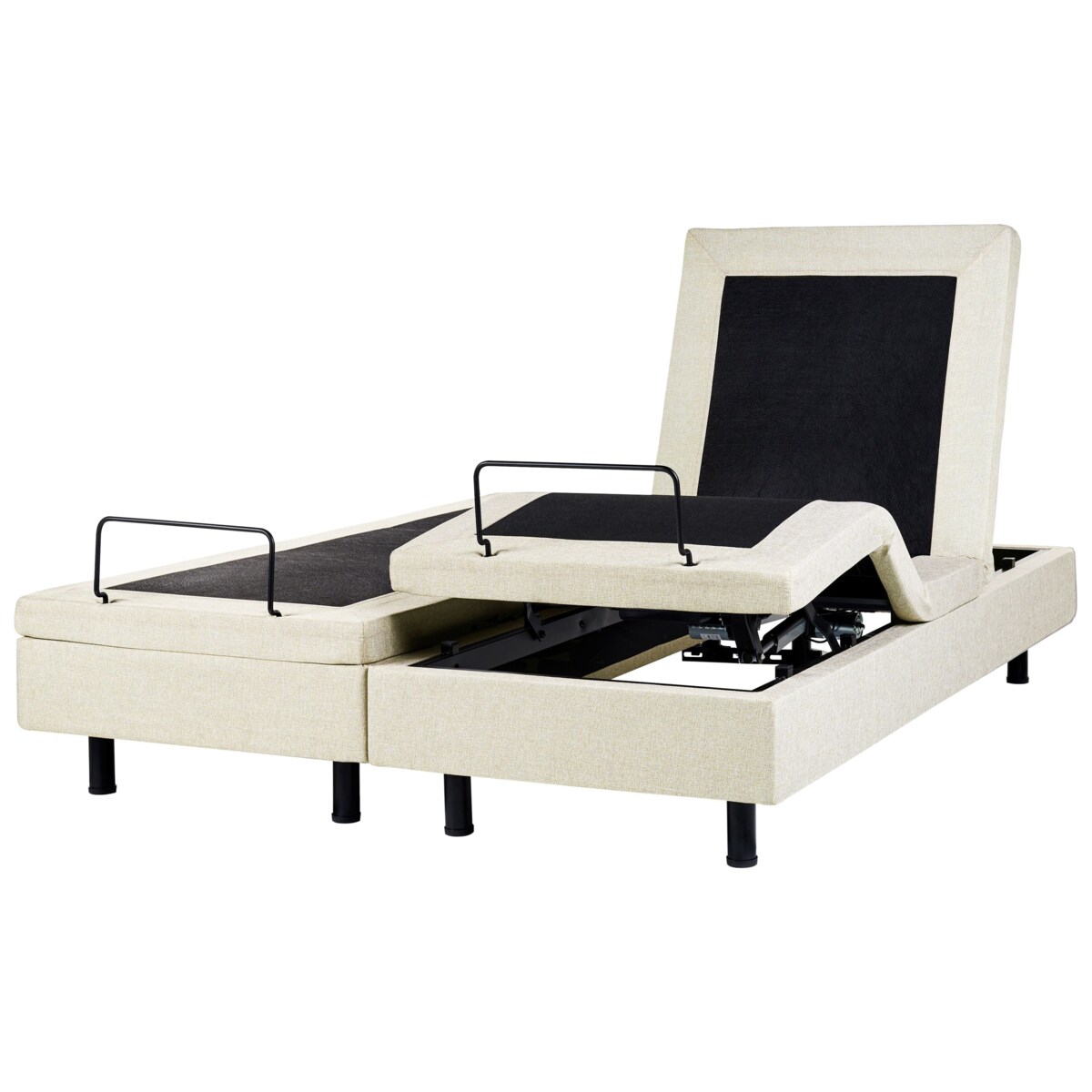 Łóżko regulowane bez zagłówka DUKE II 160 x 200 cm Beżowy