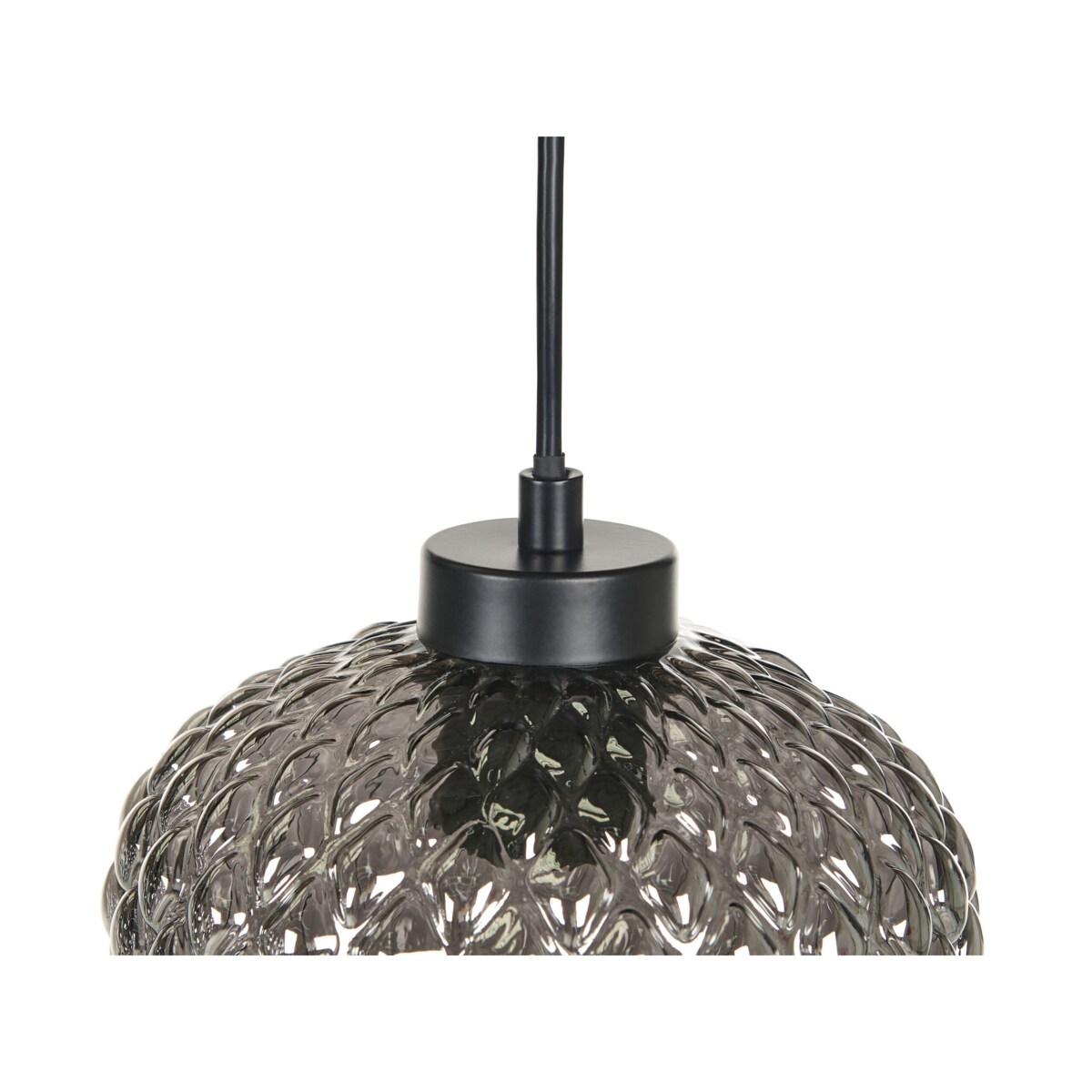 Lampa wisząca szklana 3-punktowa szara SHERRY