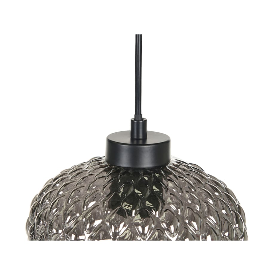 Lampa wisząca szklana 3-punktowa szara SHERRY