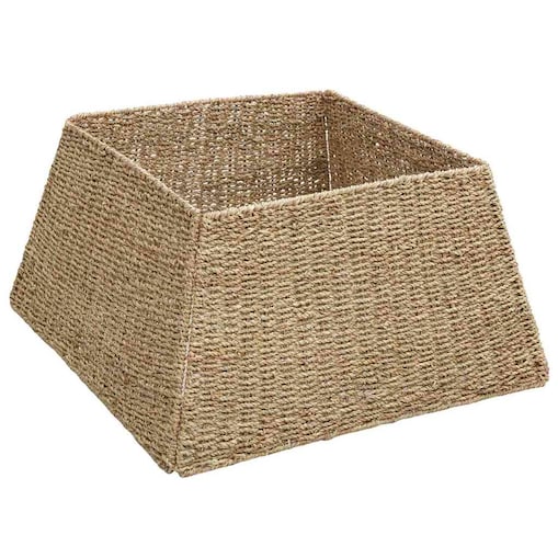 vidaXL Kołnierz do Choinki Brązowy 50 x 50 x 25 cm Trawa morska
