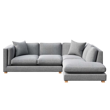 Pomo sofa narożna prawa Szara