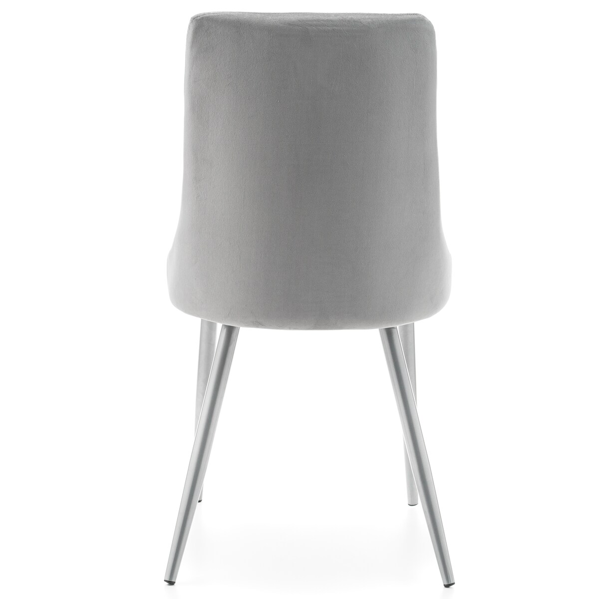 Krzesło tapicerowane welurowe do salonu jadalni UNO jasnoszare