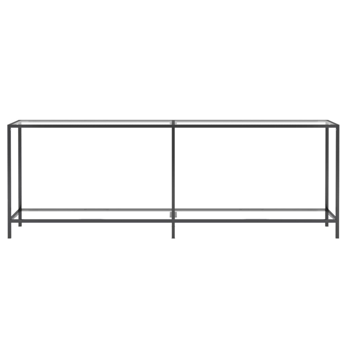 vidaXL Stolik konsolowy, przezroczysty, 220x35x75,5cm, szkło hartowane