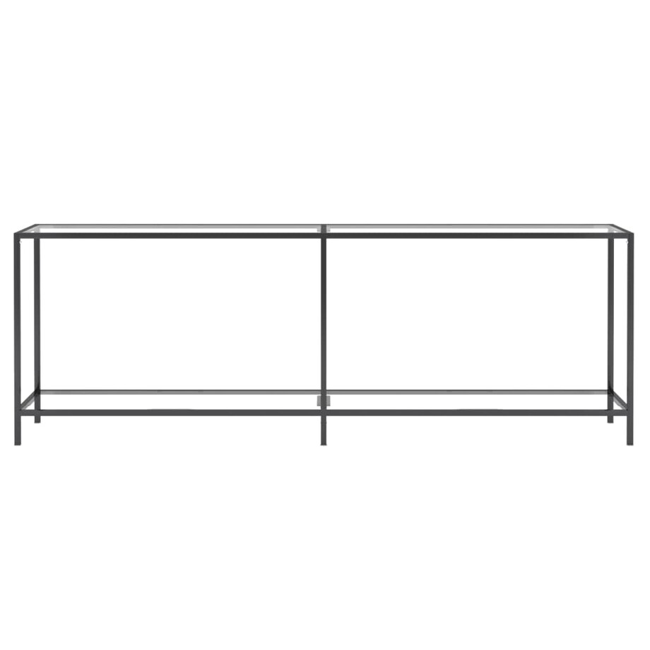 vidaXL Stolik konsolowy, przezroczysty, 220x35x75,5cm, szkło hartowane