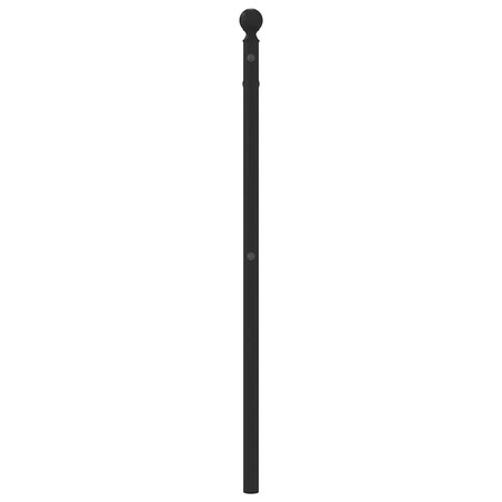 vidaXL Metalowe wymienne wezgłowie, czarne, 100 cm