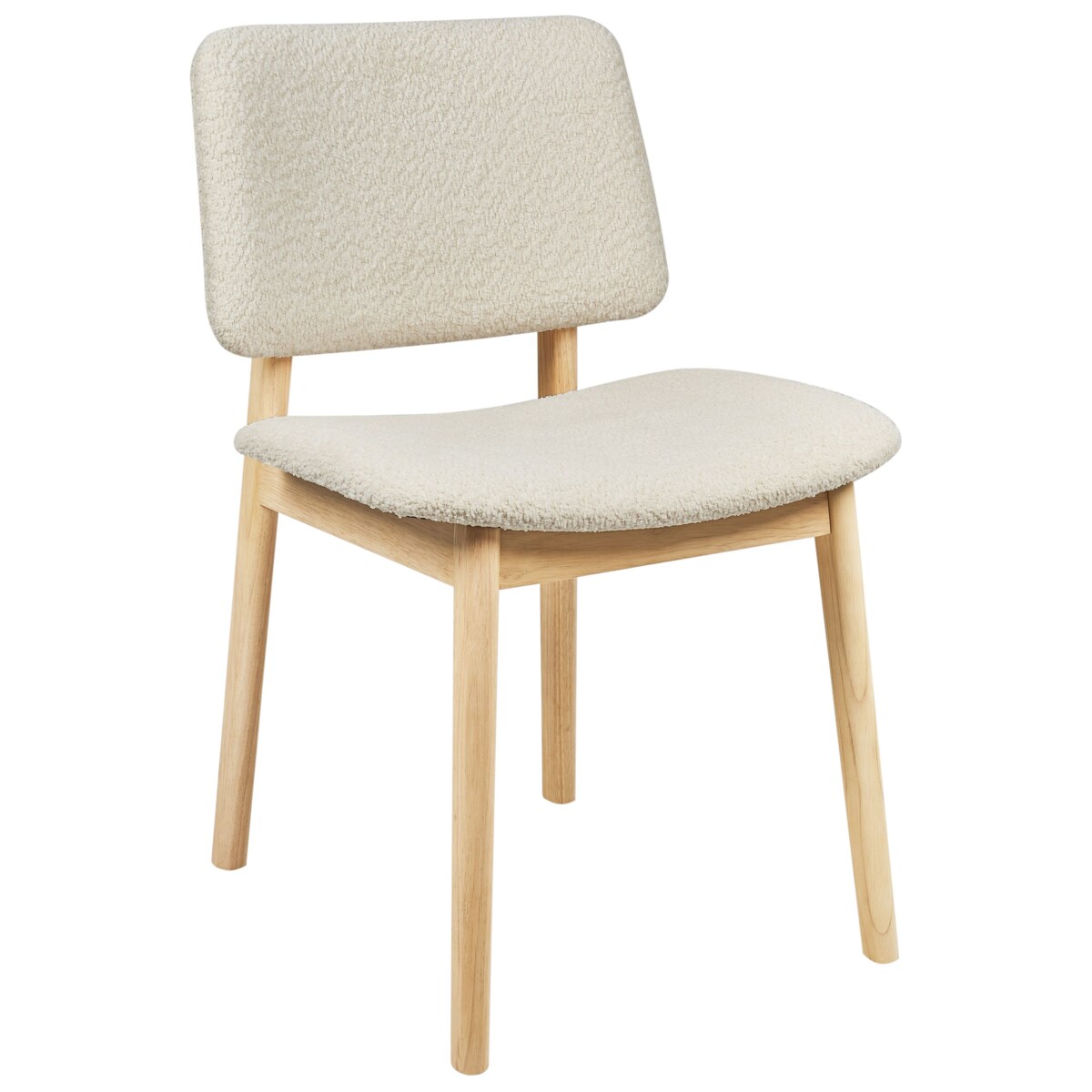 Zestaw 2 krzeseł do jadalni BLANE Drewno kauczukowe Złamana biel