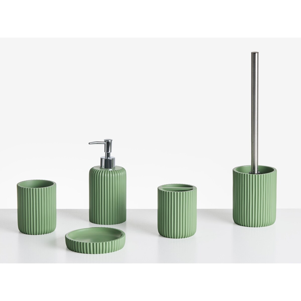 Zestaw akcesoriów łazienkowych 5 elementów CAMANA Zielony