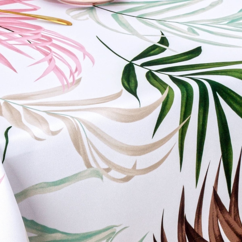Obrus plamoodporny Minos Liście Palmowe - 130x200 cm - wielokolorowy