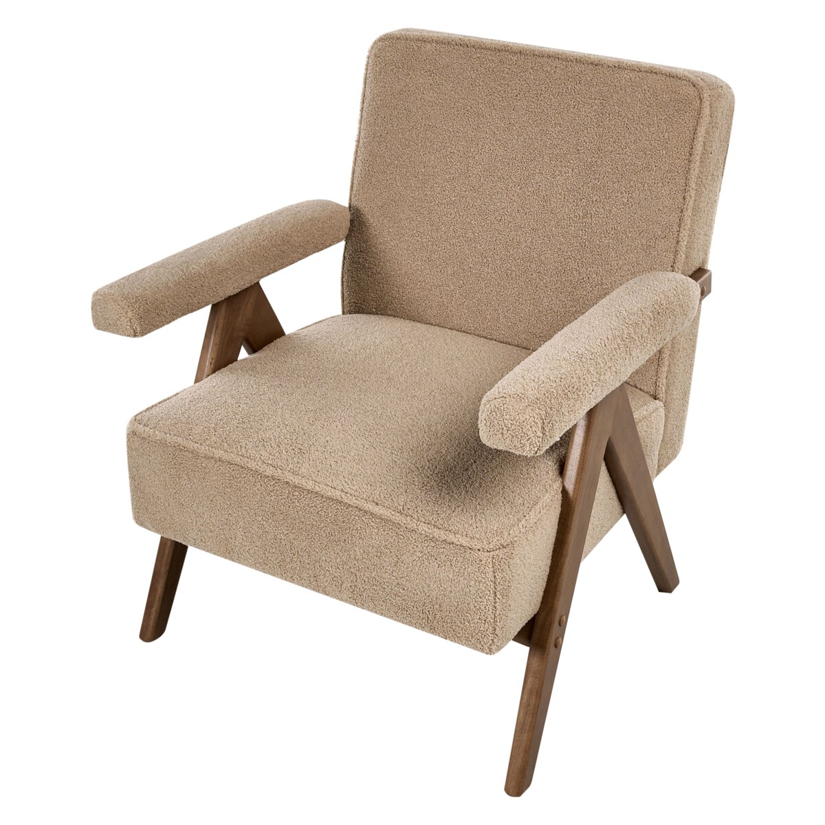 Fotel EVJE Boucle Piaskowy