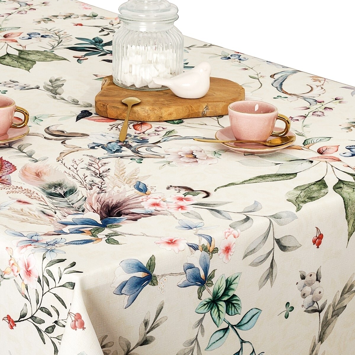 Obrus plamoodporny Elbrus Kwiaty - 120x180 cm - wielokolorowy