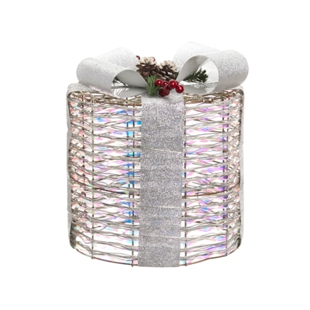 Zestaw 3 dekoracji LED Prezenty świąteczne białe JULSO