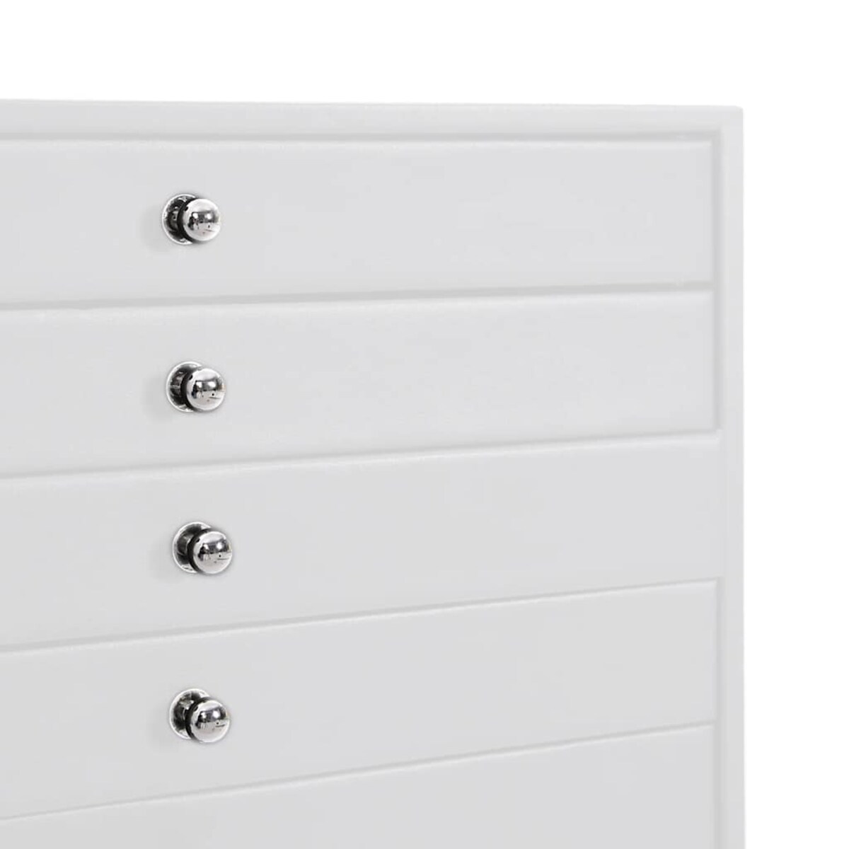 vidaXL Pudełko na biżuterię 10-warstwowe z uchwytami na zegarki, białe, 29x20,5x40,5 cm