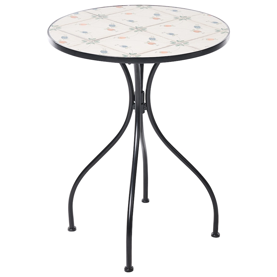 Stolik bistro CARONA 60 cm 60 cm Metal Czarny