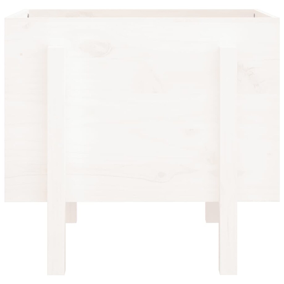 vidaXL Donica ogrodowa, biała, 62x50x57 cm, lite drewno sosnowe