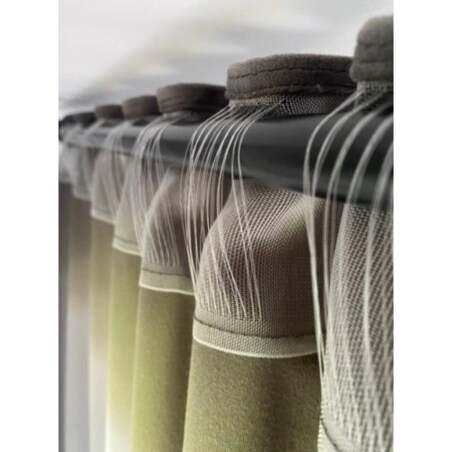 Zasłona z weluru w kolorze szałwiowym 140x280 cm