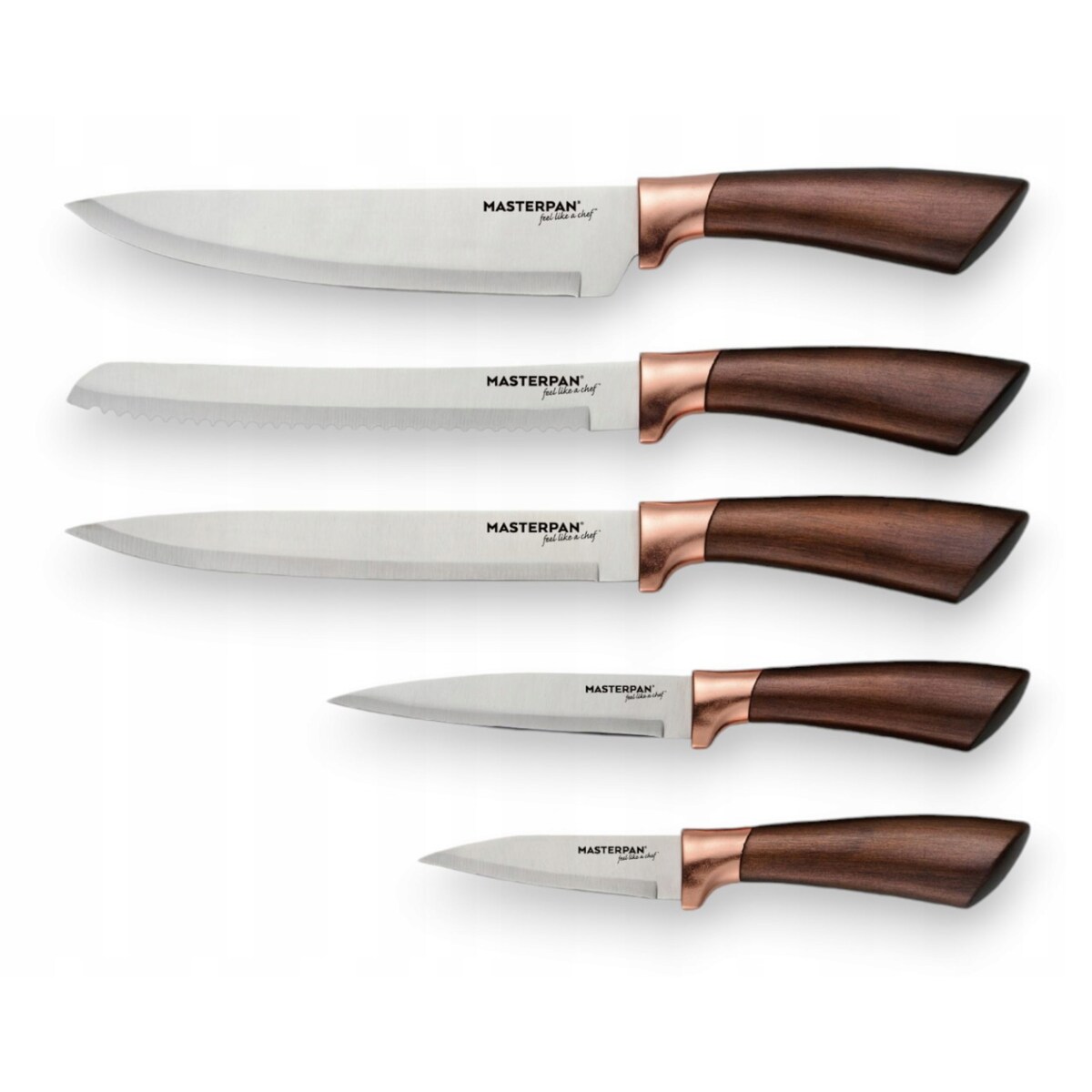 Zestaw Komplet Noży Kuchennych W Bloku 6 El. Ostre Premium