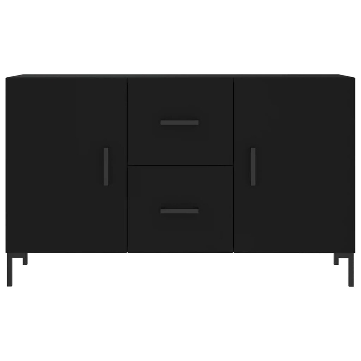 vidaXL Komoda, czarna, 100x36x60 cm, materiał drewnopochodny