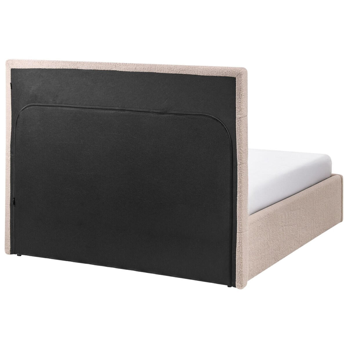 Łóżko z pojemnikiem Boucle LORIENT 140 x 200 cm Beżowy