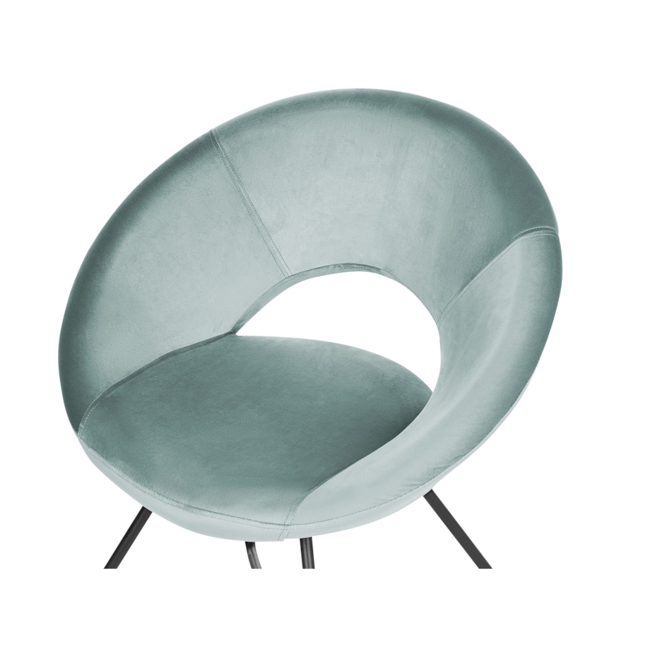 Krzesło welurowe miętowe RACHEL