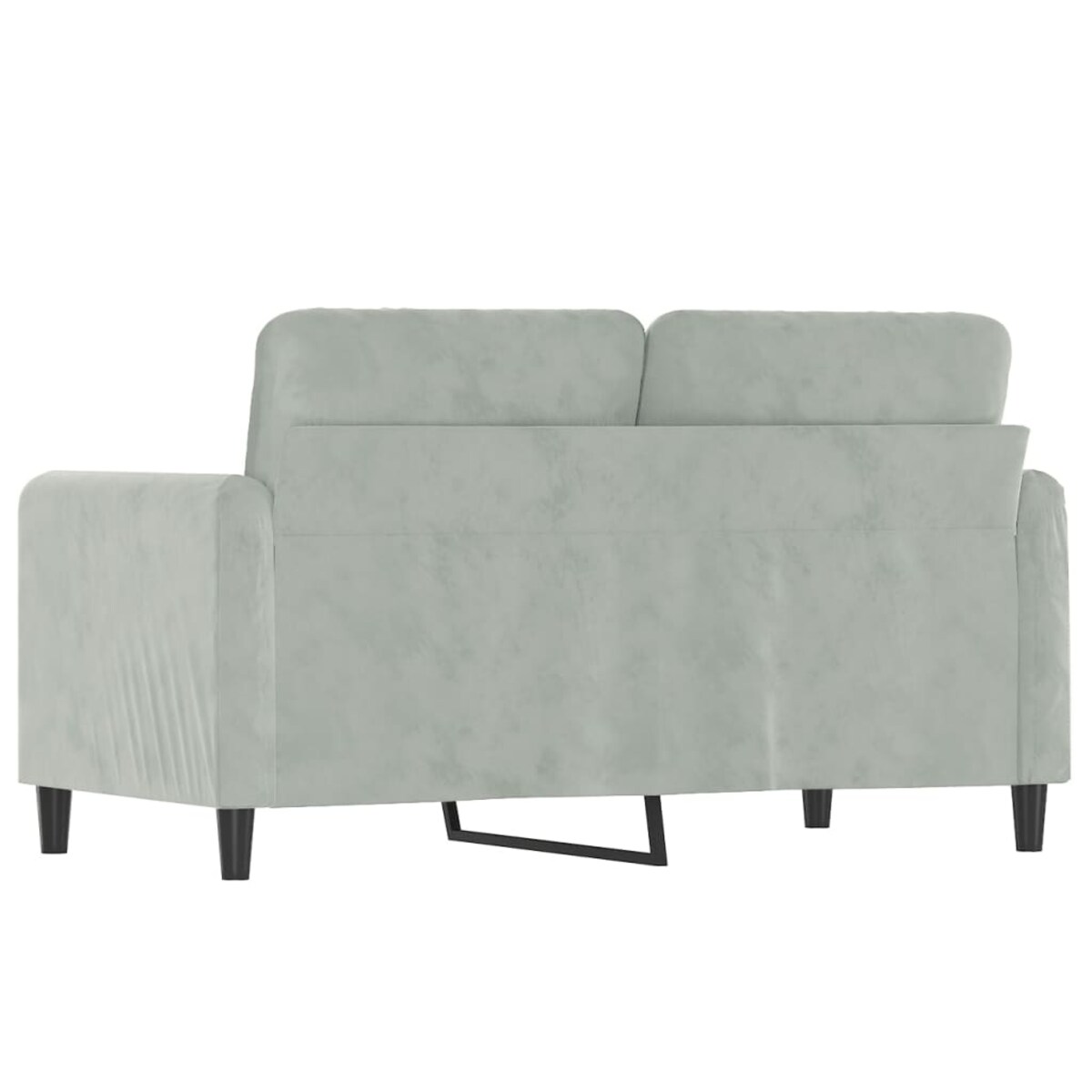 vidaXL Sofa 2-osobowa, jasnoszara, 120 cm, tapicerowana aksamitem