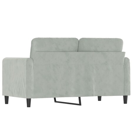 vidaXL Sofa 2-osobowa, jasnoszara, 120 cm, tapicerowana aksamitem