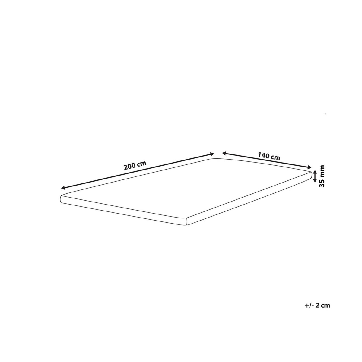 Materac nawierzchniowy topper piankowy 140 x 200 cm RESTFUL