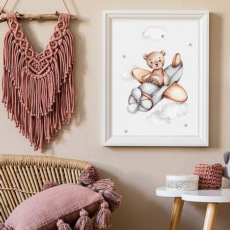 Poster Story, Plakat, Obraz - Miś Pilot, wymiary 30 x 42 cm