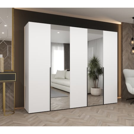 Szafa uchylna otwierana ALICANTE 2 250 wys. 202 cm Biały + u. Czarny