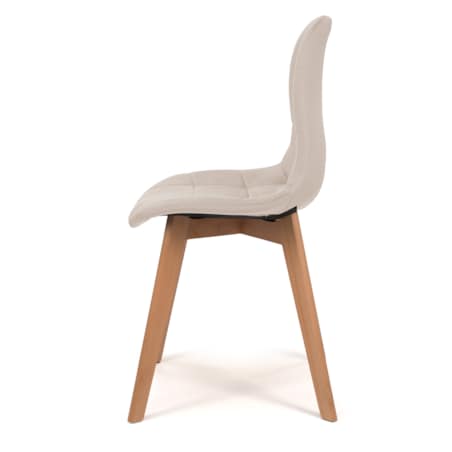 Krzesło tapicerowane skandynawskie welur VEGAS beżowy