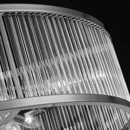 Lampa sufitowa wisząca kryształowa chrom 8xE14 APP1563-8CP