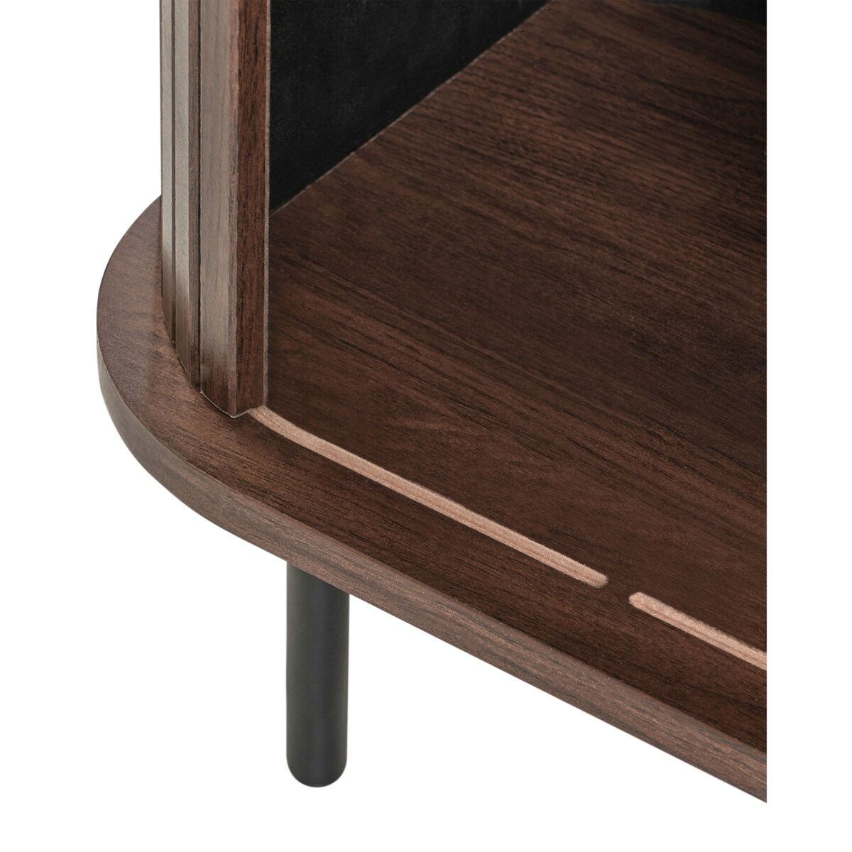 Szafka nocna BRADLEY Ciemnobrązowy