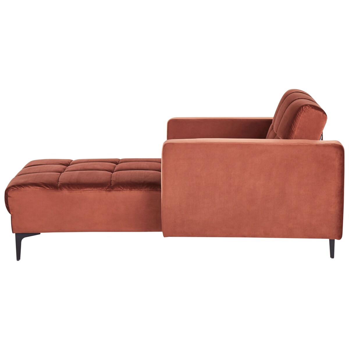 Szezlong welurowy czerwony ALNES