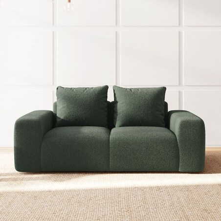 Monce Sofa 2 osobowa ciemnozielona