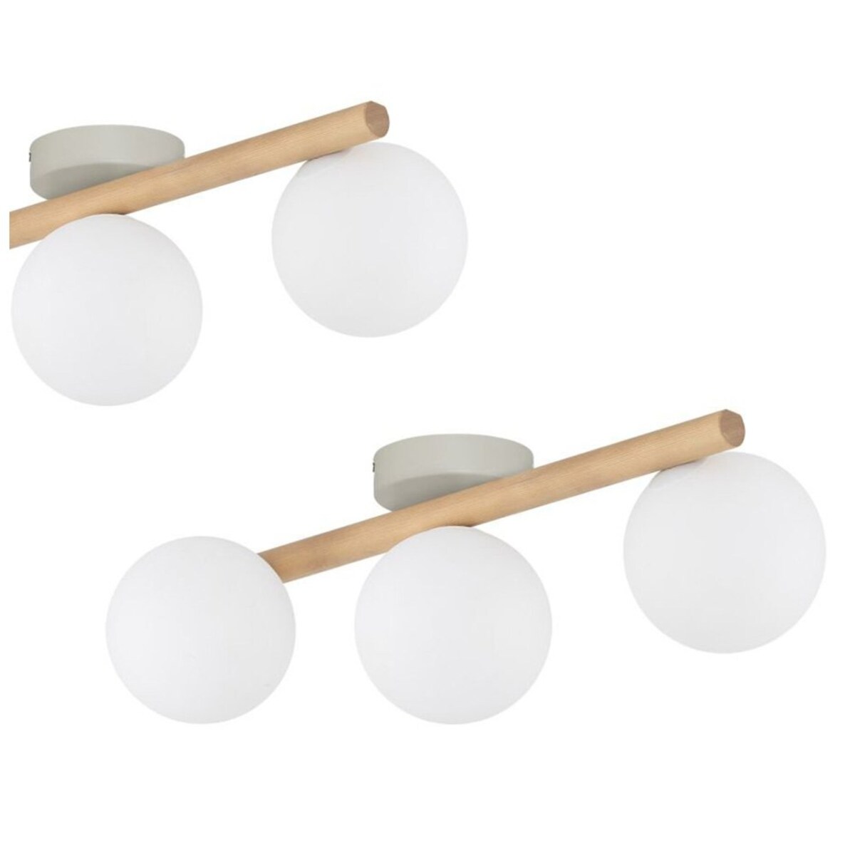 Lampa sufitowa TK Lighting ESTERA WOOD 5768 biała z drewnem 3xG9 nowoczesna do salonu i sypialni